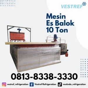 Mesin Es Balok VESTREF MEB 100 Kapasitas 10 Ton