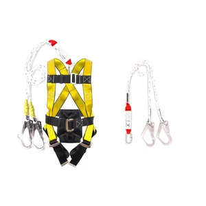 Full Body Harness PRO ABSORBER Double Big Hook. D.Ring Carabiner Double Lanyard merk GOSAVE