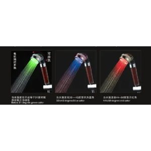 Mineral Ion LED Shower Temperature Sensor Shower LED Sensor Suhu