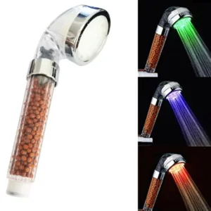 Mineral Ion LED Shower Temperature Sensor Shower LED Sensor Suhu