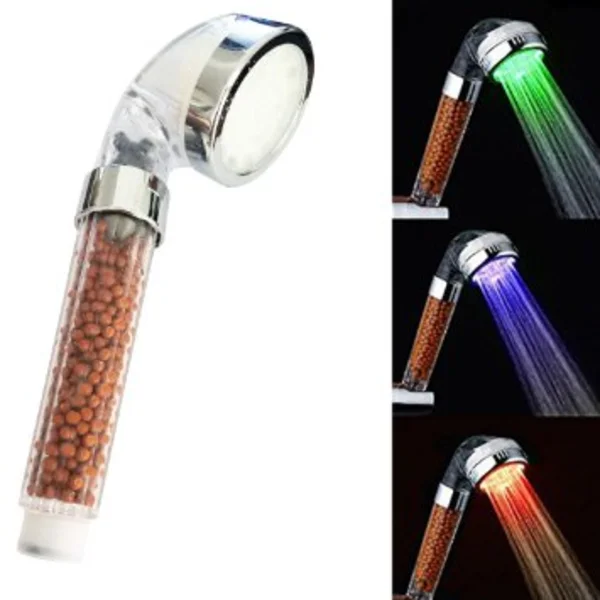 Mineral Ion LED Shower Temperature Sensor Shower LED Sensor Suhu