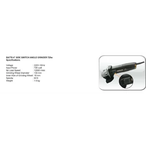 MESIN GERINDA TANGAN TYPE BA770 4" 720 WATT MERK DOLIZ