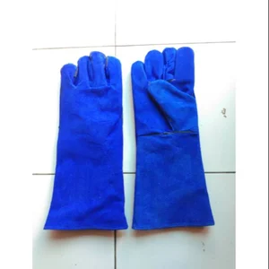 welding gloves blue 16in blue