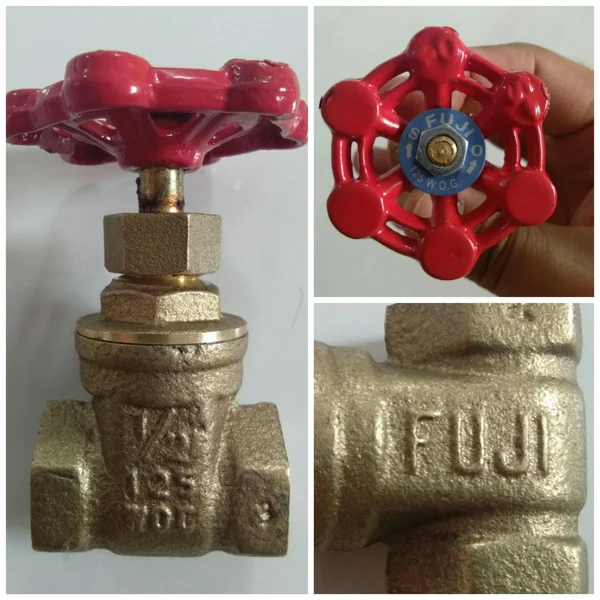 Gate Valve Kuningan FUJI Size 1/2 Inch Kelas 125 WOG