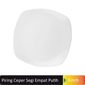 Plate 6 inch Rectangle Ceper White - Ifiancy Melamine 2460