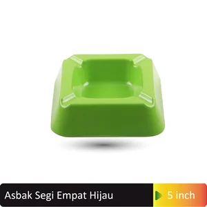 Asbak Segi Empat 5 inch Hijau - Glori G3001 