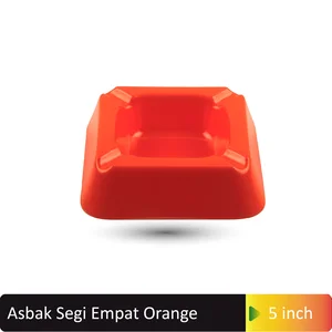 Asbak Segi Empat 5 inch Orange - Glori G3001 