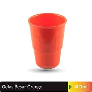 Gelas Besar 400 ml Orange - Glori G812 