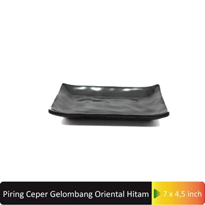Piring Ceper Glori Gelombang Oriental 7 Inch Hitam - GY4007