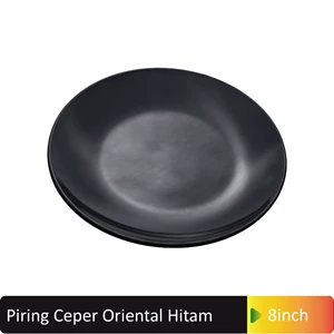 Piring Ceper Oriental Glori 8 Inch Hitam- GYA008 
