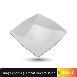 Piring Ceper Glori Segi 4 Oriental 6.5 Inch Putih – GY4106