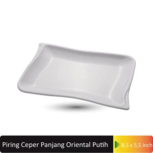 Piring Ceper Panjang Glori Oriental 8.5 Inch Putih – GYA04