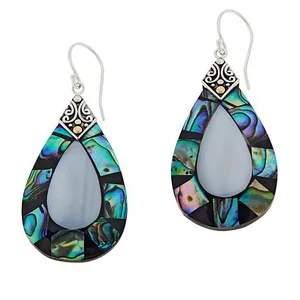 Silver Earring SE-Silver Abalone 01