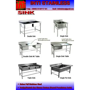 Meja Cuci Sink Atau Wastafel Stainless Steel Atau Bak Cuci Stainless 