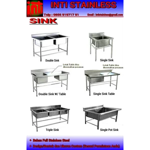 Meja Cuci Sink Atau Wastafel Stainless Steel Atau Bak Cuci Stainless 