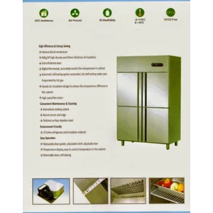Pendingin Makanan Upright Chiller 4 Pintu 