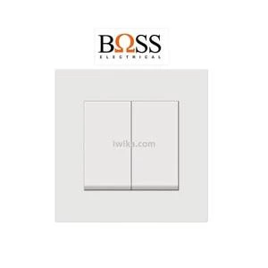 Saklar Boss 2 Gang 2 Way Switch B1032/2/3A