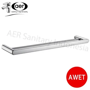 Aer Double Towel Bar Rak Gantungan Handuk Dinding Ac 01 02 Selang Air