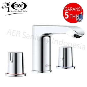 Aer Kran Wastafel Panas Dingin 2 Handle  Keran Kuningan Sas Tx2 Selang Air