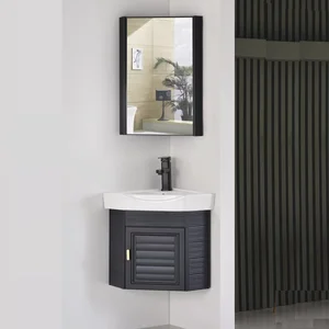 Classica Italiano wastafel kabinet sudut rak cermin kamar mandi lemari keran afur siphon lengkap
