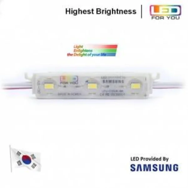 LED Module Korea Samsung LFU 3 Mata Smd 5630 12V Waterproof dan Lensa