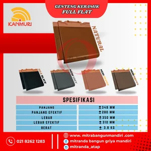 Genteng Keramik Kanmuri Full Flat Medi Series