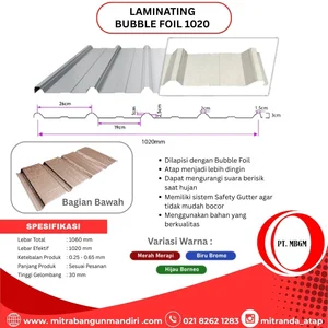 Spandek Galvalume Laminasi Foil Tbl 0.30 mm