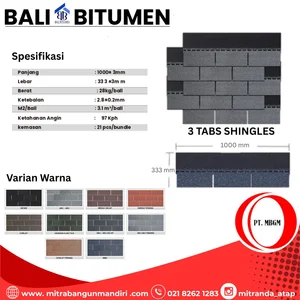 Atap Bali Bitumen 3 Tab Shingles