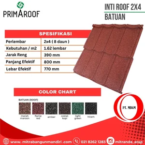 Genteng Metal Primaroof Batuan 2x4 Topaz