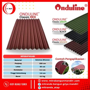 Genteng Bitumen Selulosa Onduline Classic