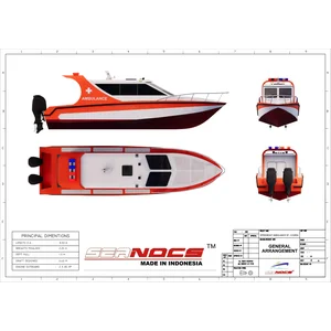 SPEED BOAT AMBULANCE FIBERGLASS SF - 8.5285A