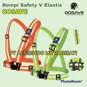Rompi Safety Proyek V Karet Elastis Reflective Strape GOSAVE