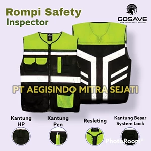 Rompi Safety Inspector 6 Kantong Scotlite Jaring GOSAVE