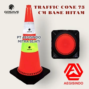 Traffic Cone Kerucut 75 cm Lentur Basic Color PVC Gosave
