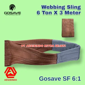 Webbing SLING 6 Ton x 3 Meter Tali Pengangkat Barang Tali Webbing