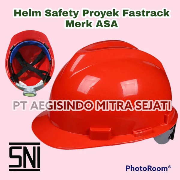 Helm Safety Proyek Fastrack Putar VGARD Safety Helmet V GARD MERAH ASA