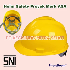 Helm Safety Proyek V Guard lengkap Tali Dagu Kualitas Premium ASA Kuning