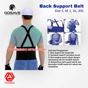 Original Back Support Belt GOSAVE Sabuk Penyanggah Punggung Dan Perut Safety Belt Alat Safety Lainnya