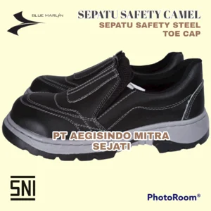 Sepatu Safety SNI Ujung BESI Blue Marlin CAMEL Safety Shoes