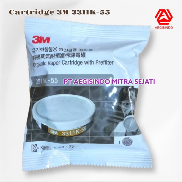 Original Filter Masker 3M 3311K-55 Organic Cartridge Respirator 3M Masker Pernapasan 