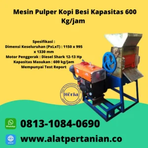 Mesin Pengupas Biji Kopi Kapasitas 600 Kg