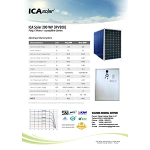 Panel Surya - Solar Cell 200 Wp Monocrystalline Ica Solar