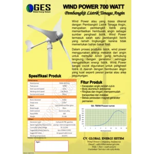 Wind Power 700Watt Horizontal