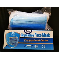 Masker THT Facemask Medis 3 Ply merk Denka  Disposable 50 Pcs
