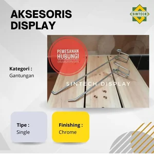Aksesoris Gantungan Single Wiremesh Display