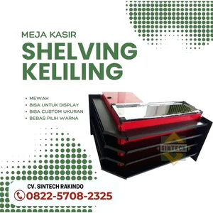 Meja Kasir Shelving Display Permen