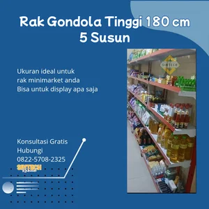 Rak Gondola Untuk Minimarket Tinggi 180 cm