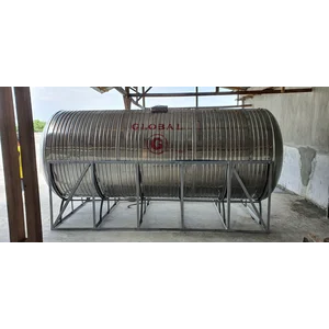 Tangki Air Stainless Steel Model Horizontal kapasitas 8000-10.000 Liter