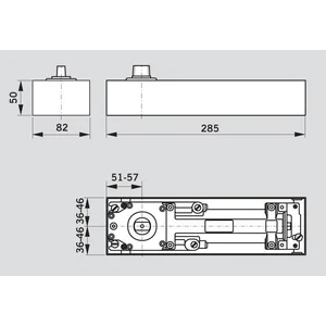 Floor Spring Hinge Dorma BTS 75V ( Engsel Lantai Tanam Engsel Pintu Kayu Kaca & Aluminium )