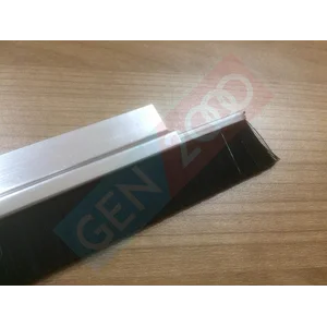 Aluminium or Plastic Door Brush Seal Lis Bulu Penutup Celah Pintu Dari Debu Bahan Silver Aluminium dan Plastik Coklat